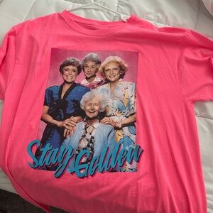 Pink 'Stay Golden' Graphic T-Shirt Golden Girls Size XXL